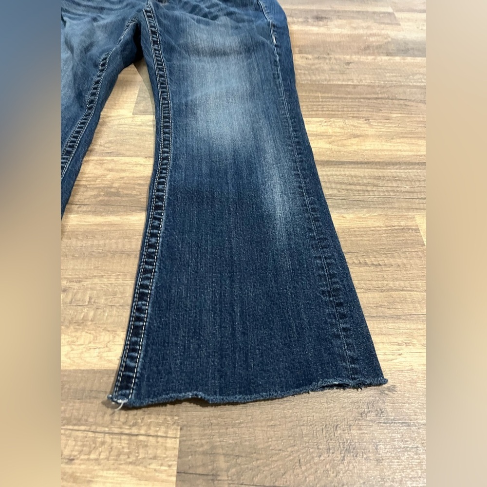 Vigoss The Dallas Slim Boot Woman’s Dark Wash Sturdy Western Bling Jeans 16 - Picture 5 of 16